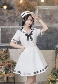 マリン セーラー服 コスプレ衣装 ホワイトのサムネイル