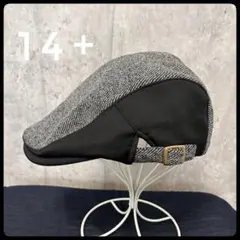 ✅️14+ イチヨンプラス ハンチング帽 帽子 ヘリンボーン ウール混