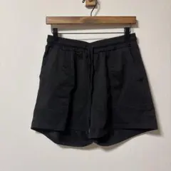 黒 ショートパンツ ゴム入りウエスト