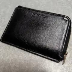 ♡そら&ちょり♡様専用】ブラックレザー 二つ折り財布 ジッパー式