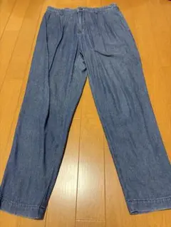 デニムブルー M ウエストゴム パンツ