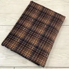 ①ブラウン系　チェック柄　コーデュロイ　生地　布地　秋冬に♪
