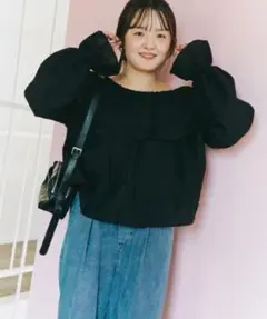 LOWRYS FARM 3WAYシフォンブラウス　ダークショコラ