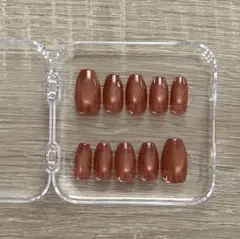 【サイズ変更可】コーラル フラッシュマグネット　ネイルチップ