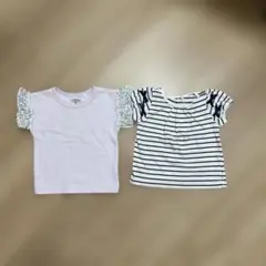 西松屋　フリル付きTシャツ2枚セット 80㎝　保育園着