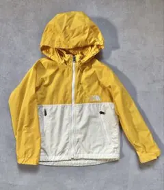 ノースフェイス フード付きコンパクトジャケット ホワイト/イエロー　ジャンパー