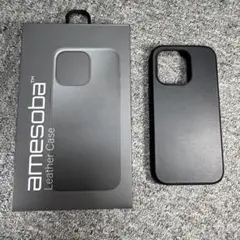 amesoba iPhone15 Pro 本革 レザーケース