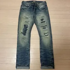 PRPS ダメージ加工 ブルーデニム 32