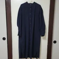 UNIQLO ネイビー シャツワンピース 長袖