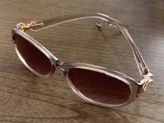 クリアフレーム ブラウンレンズ サングラス