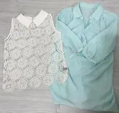 CECIL McBEE セシルマクビー トップス　シフォン　花柄レース　2着