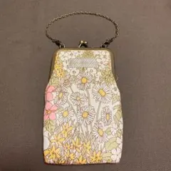 値下げ❣️がま口 ポーチ 小さめ 花柄 ピンク