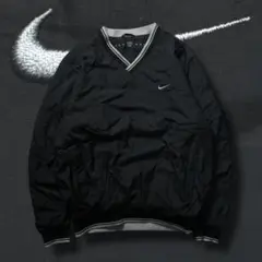 00s y2k NIKE ゴルフ 中綿ナイロンプルオーバー 刺繍ロゴ バイカラー