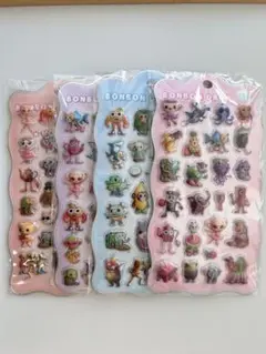 イタリアンブレインロット ぷくぷくシール 4枚　立体　3d ボンボンドロップ