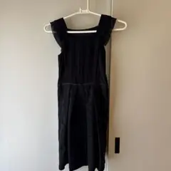 組曲　黒のひざ丈ドッキングワンピース