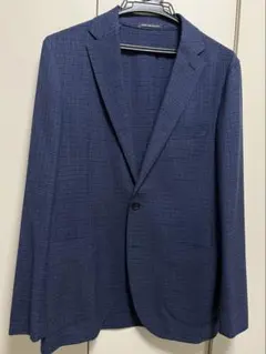 グリーンレーベル　REDA ブルーチェックジャケット　46