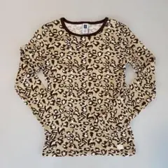 GAPキッズ ヒョウ柄ロンティー 長袖 綿100% 150
