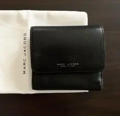 【美品】袋付き MARC JACOBS ブラック三つ折り財布　マークジェイコブス