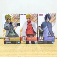 NARUTO 忍界造形列伝 ナルト サスケ ミナト フィギュア 3点セット