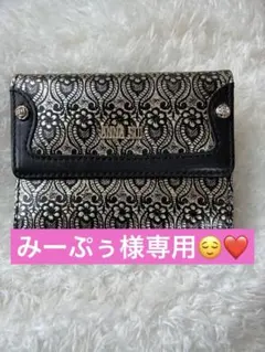 みーぷぅ様専用◡̈⃝︎⋆︎*ANNA SUI 折財布 　ブラックゴールド L字ファスナー