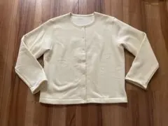 無印良品　起毛スウェットカーディガン イエロー