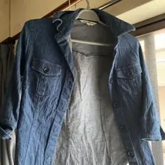 ダークブルー デニム シャツ Mサイズ