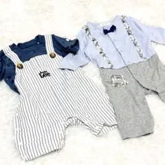 【美品】定価計1.2万円 ナルミヤ Lee ロンパース 半袖長袖 サロペット