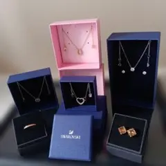 と*こ様 遺品整理　生前整理　スワロフスキーネックレス リング ピアス イヤリン