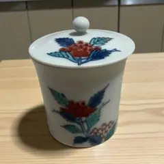 十三代 今右衛門 錦芙蓉絵茶器 急須 湯呑 人間国宝 重要無形文化財 人間国宝 十三代 今泉今右衛門 錦 大胆に描かれ