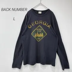 バックナンバー 長袖Tシャツ L ロゴ 綿 古着 英字プリント クルーネックのサムネイル