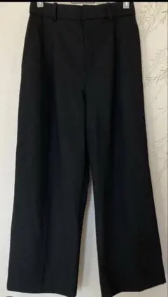 【UNIQLO】股下62cm ユニクロ タックワイドパンツ M 低身長さんに