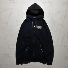 y2k chain ring zip hoodie grunge archive