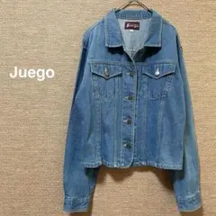 505【Juego】Gジャン　デニムジャケット　【L】かわいい　ライトブルー