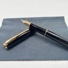 【美品】パーカー 万年筆 ソネット ラックブラックGT 18K ペン先 金のサムネイル