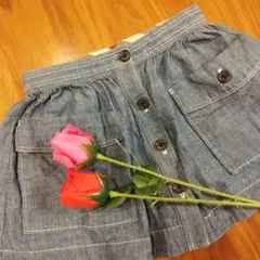 未使用新品バーバリースカート100【送料無料】4Y