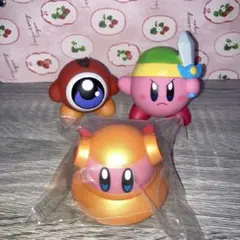 3個セット　星のカービィ　まんまるソフビフィギュア　ワドルドゥ　ソード　UFO