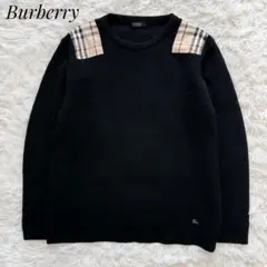 BURBERRY BLACK LABEL ニット ノバチェック ブラック L