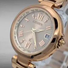 【稼働】シチズン クロスシー ハッピーフライト ピンクゴールド ソーラー電波