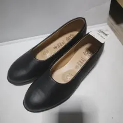 ブラック スリッポンパンプス