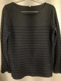 無印良品　ReMUJI ボーダーカットソー　長袖　藍染め　男女兼用