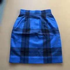 未使用　NOVESPAZIO 青黒チェック タイトスカート Mのサムネイル