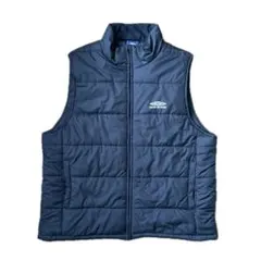 UMBRO アンブロ ダウンベスト L ブラック 両面プリント ビックサイズ