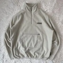 【極上/未使用級】90s ポロスポーツ ハーフジップフリース アイボリー LL