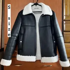 ZARA ダブルフェイス　フェイクレザージャケット　Sサイズ
