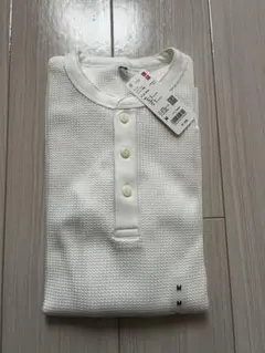 uniqlo ユニクロ　ヘンリーネックロンt サーマル　ワッフル　thermal
