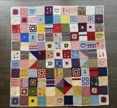手編み♡ハンドメイド♡マルチカバー♡ブランケット♡かぎ編み♡モチーフ編み4