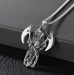 メンズ ペンダント ドクロ ネックレス シルバー ストリート