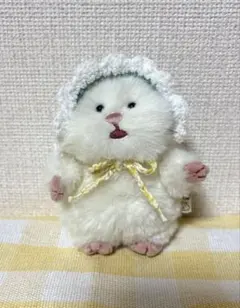 ハンドメイド 耳穴付きフリルバブーシュカ はむにぎり　No.⑥