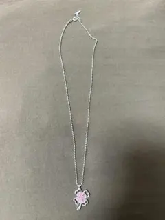【未使用品】四つ葉のクローバー ネックレス ピンク