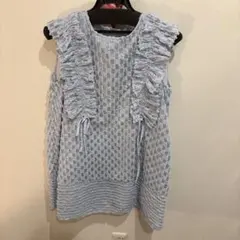 新品タグ付き】グレースコンチネンタル 総柄 フリルブラウス 